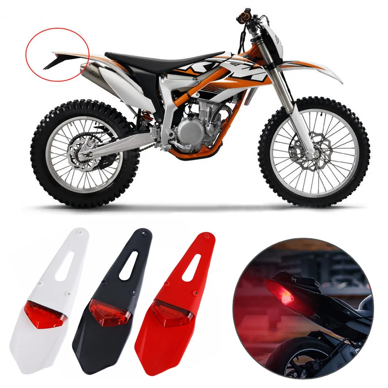 

Motorcycle TailLight Rear Fender Brake Warning Lamp Motocross LED Tail Light Off-road Motorcycles Stop Signal Lamp 12V