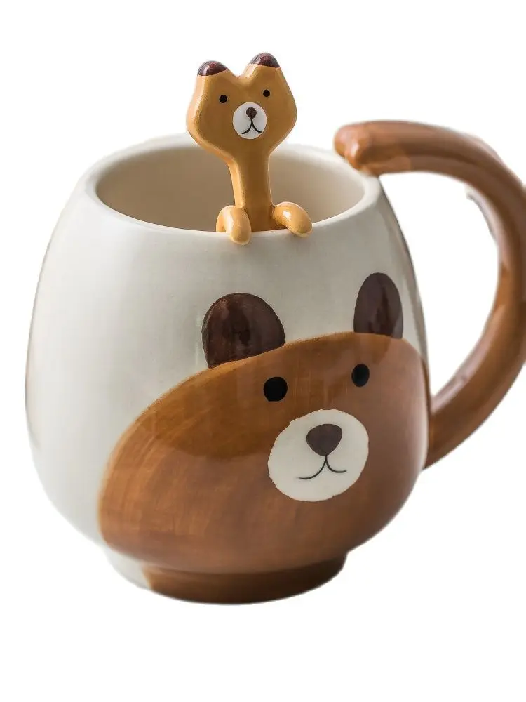 

Japanese INS Ceramic Coffee Mug Cartoon Creative Trend Korean Mugs Coffee Cups Household Mug Milk Couple Birthday Gift