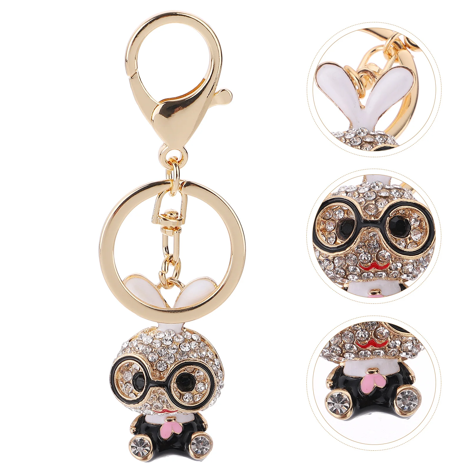 

Rhinestone Keychain Zinc Alloy Bag Hanging Ornament Rabbit Shape Keychain