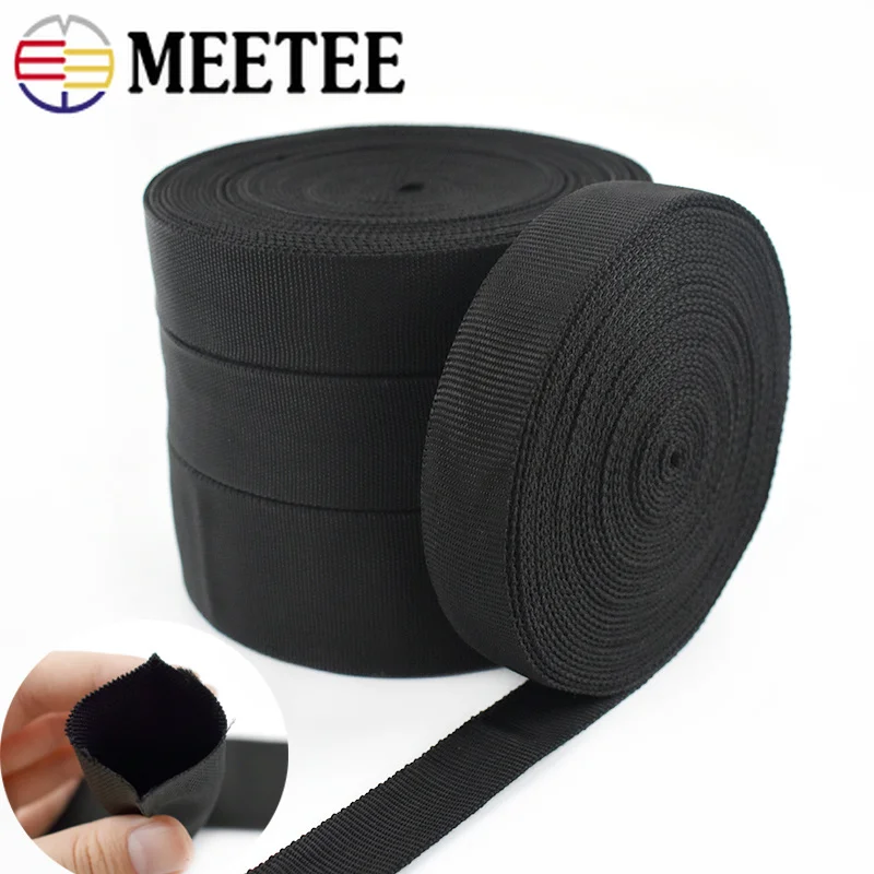 10Meters Meetee 20/25/32/38/50mm Width Ribbon Double-layer Polyester Webbing for Handbag Luggage Garment Handmade Accessories