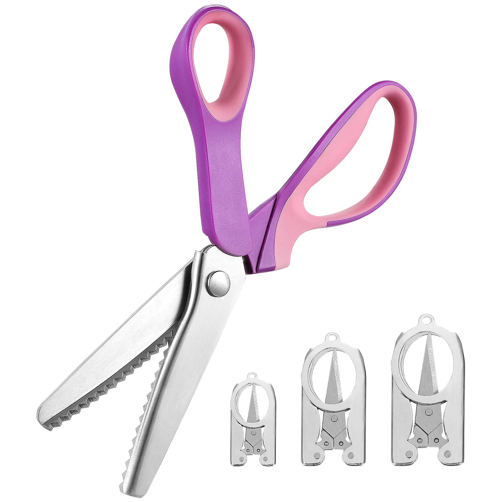 

Scissors Shears Pinking Sewing Zig Zag Fabricsmall Folding Mini Scissor Papercutting Edges Decorative Serrated Handheld Travel