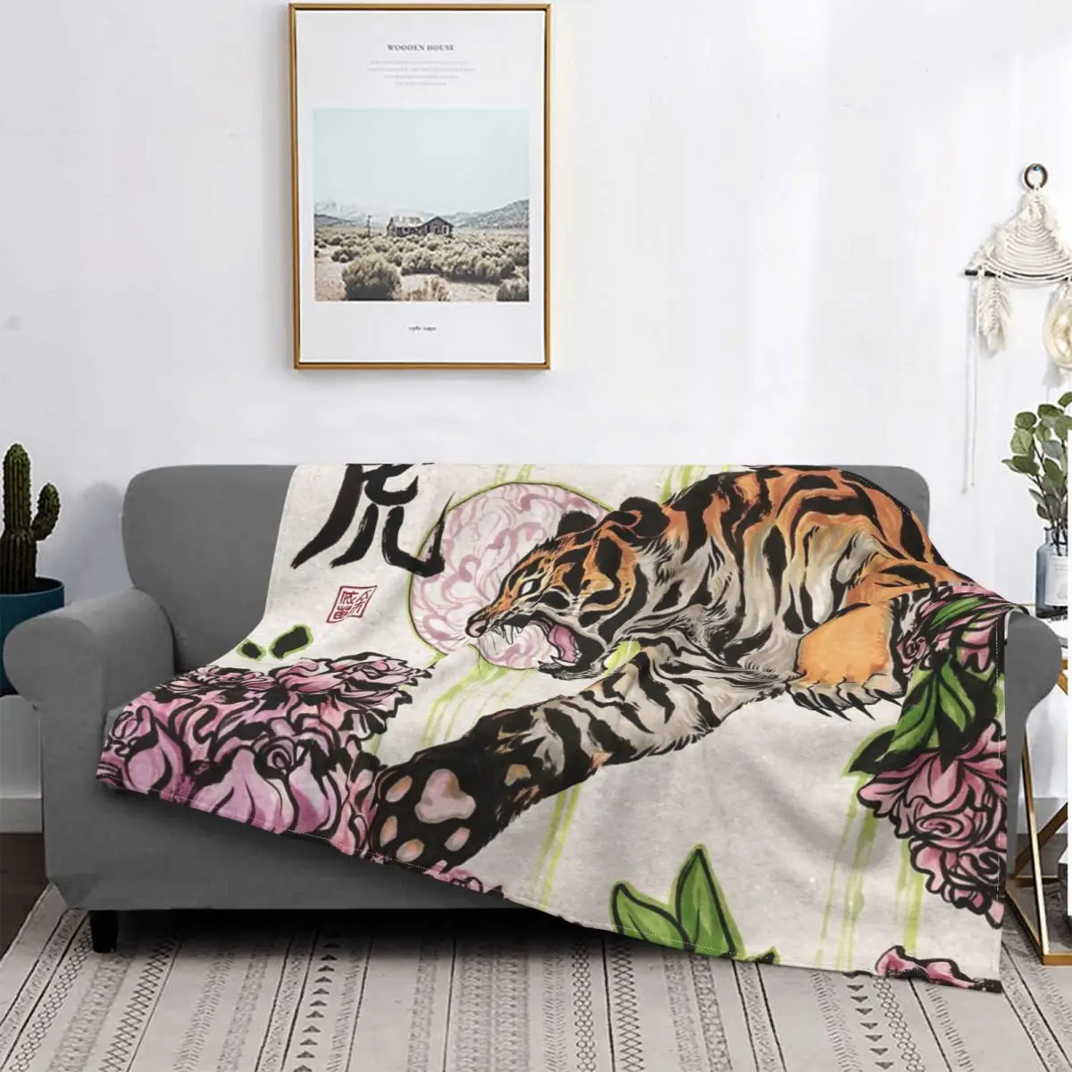

Manta de Tiger para cama, manta a quadros, Kawaii, para camas