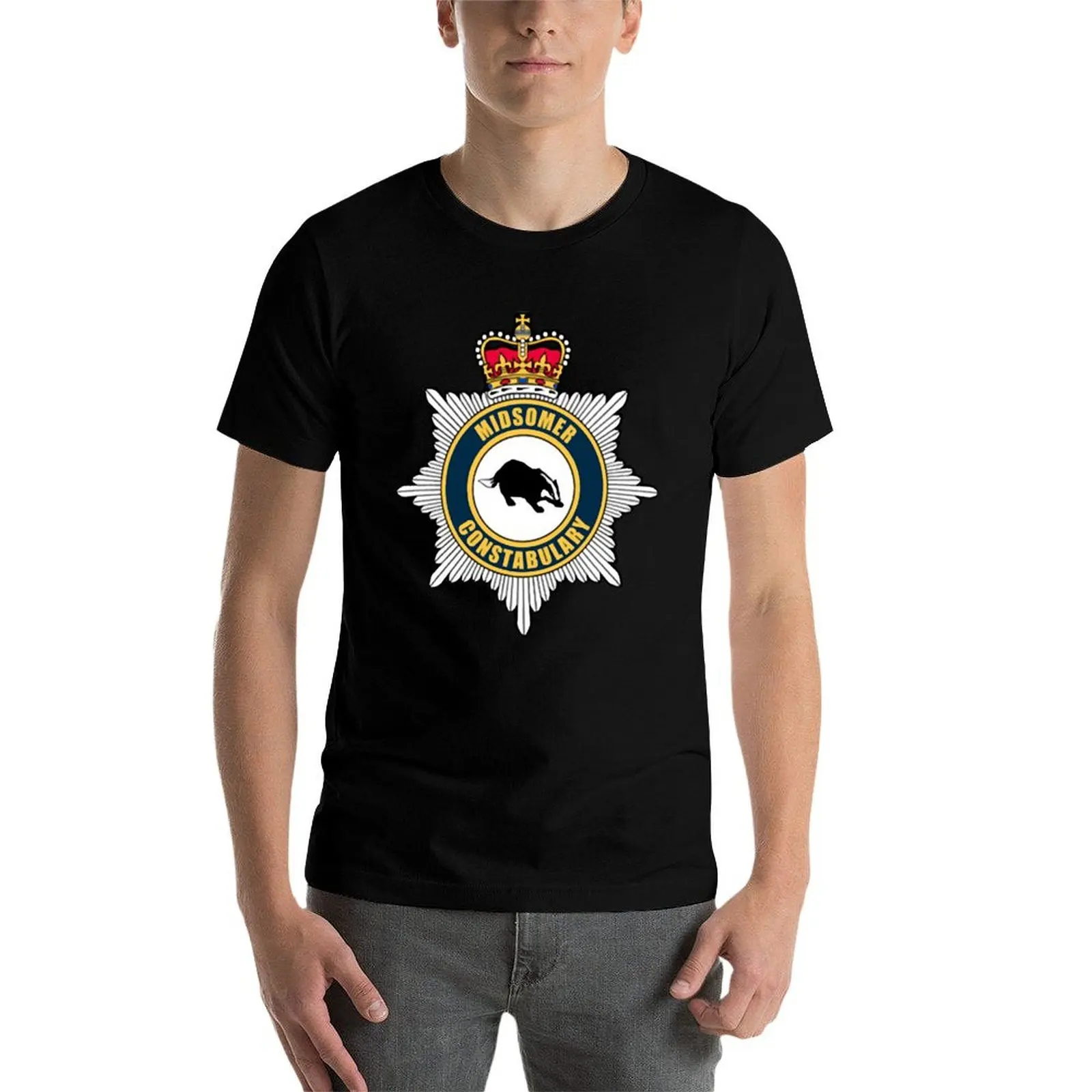 Фото Футболка Midsomer Constabulary в уличном стиле, повседневная футболка №4
