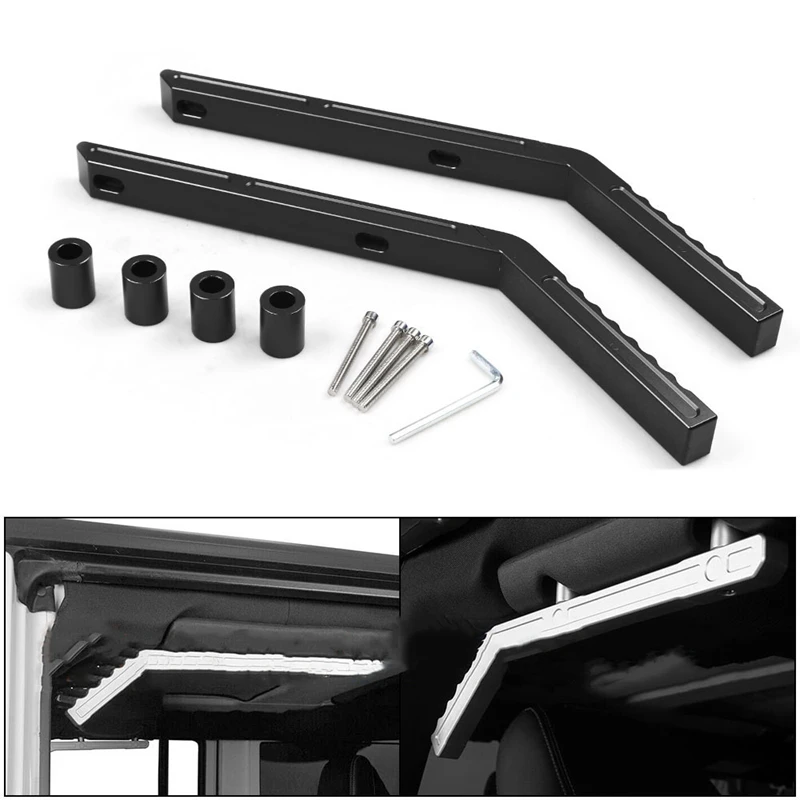 Rear Grab Handles Grip Bar CNC Aluminum For Jeep Wrangler JK 2007-2018