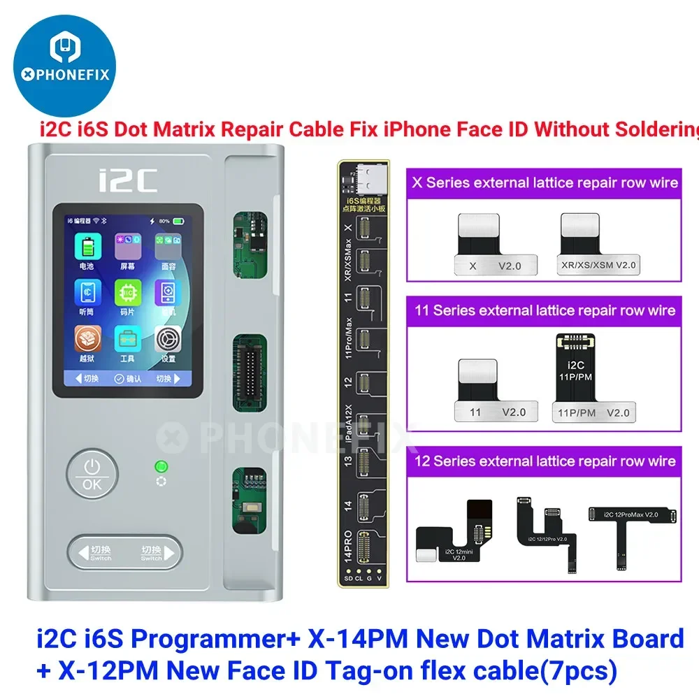 i2C i6S True Tone Repair Programmer Same JC V1SE iPhone X-15Pro Max ЖК-экран Оригинальная цветовая функция Face ID
