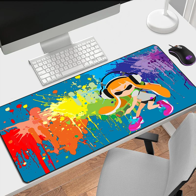 

Splatoon Extended Pad game Desk Mat Mousepad Xxl Pc Accessories Gamer Keyboard Mouse Gaming Large cute Protector Mice Keyboards