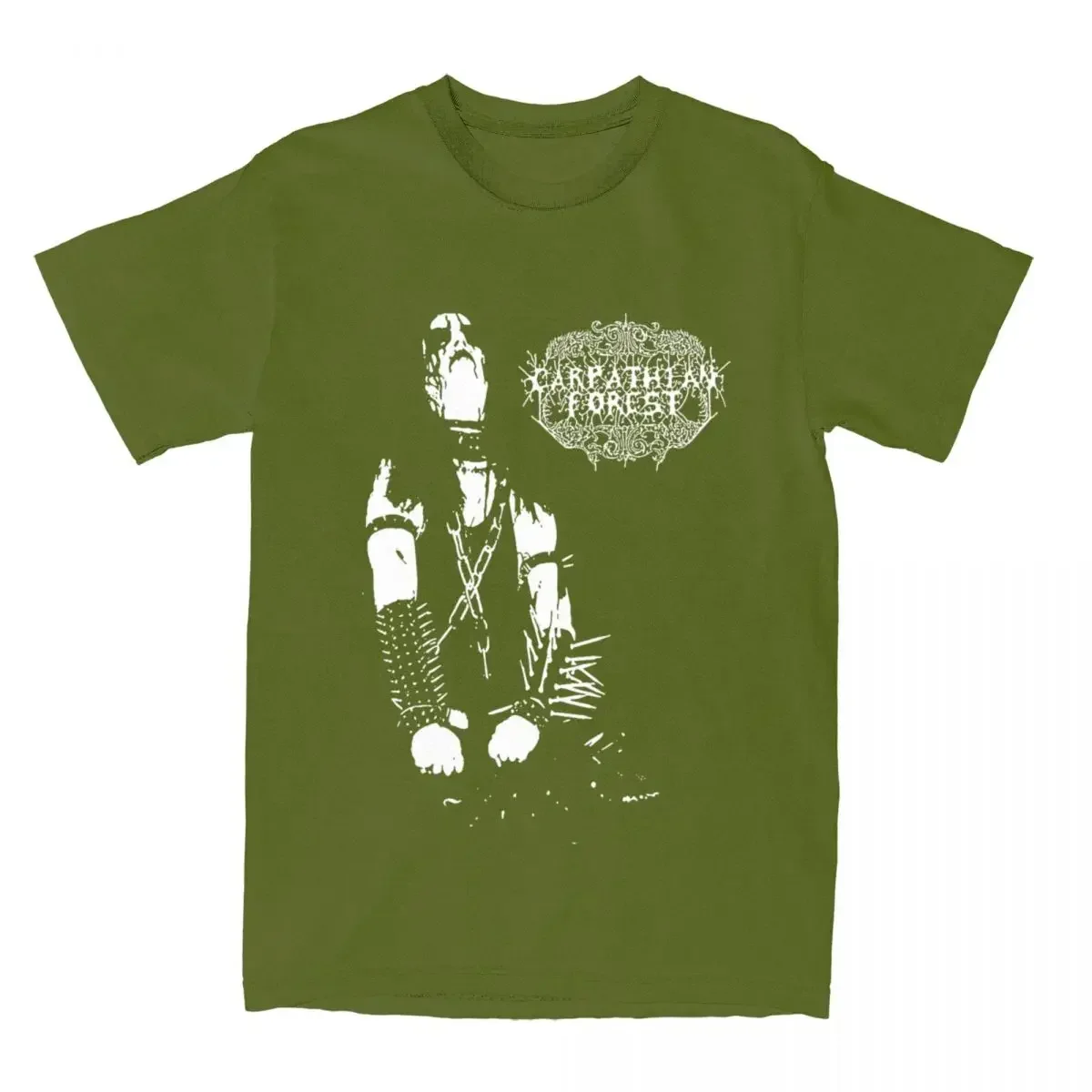 Мужские рубашки с изображением карпатийского леса черные металлические ремешки