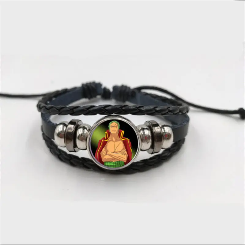 

Bracelet One Piece Bracelet Anime Bracelet Luffy Zoro Robin Chopper Time Stone Leather Bracelet