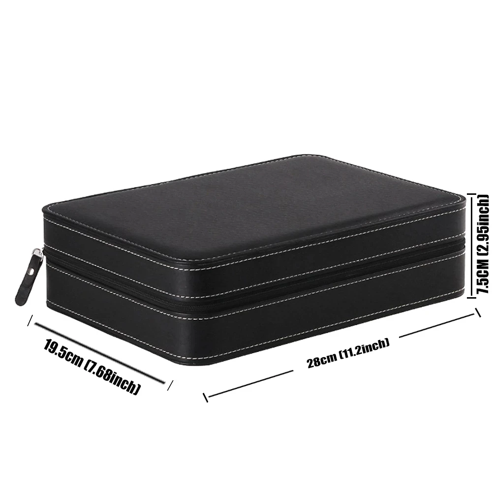 PU Leather Watch Box Watch Dislpay Box Exquisite Watch Glasses Storage Box Easy Carry Men Women Watch Jewelry Organizer Case