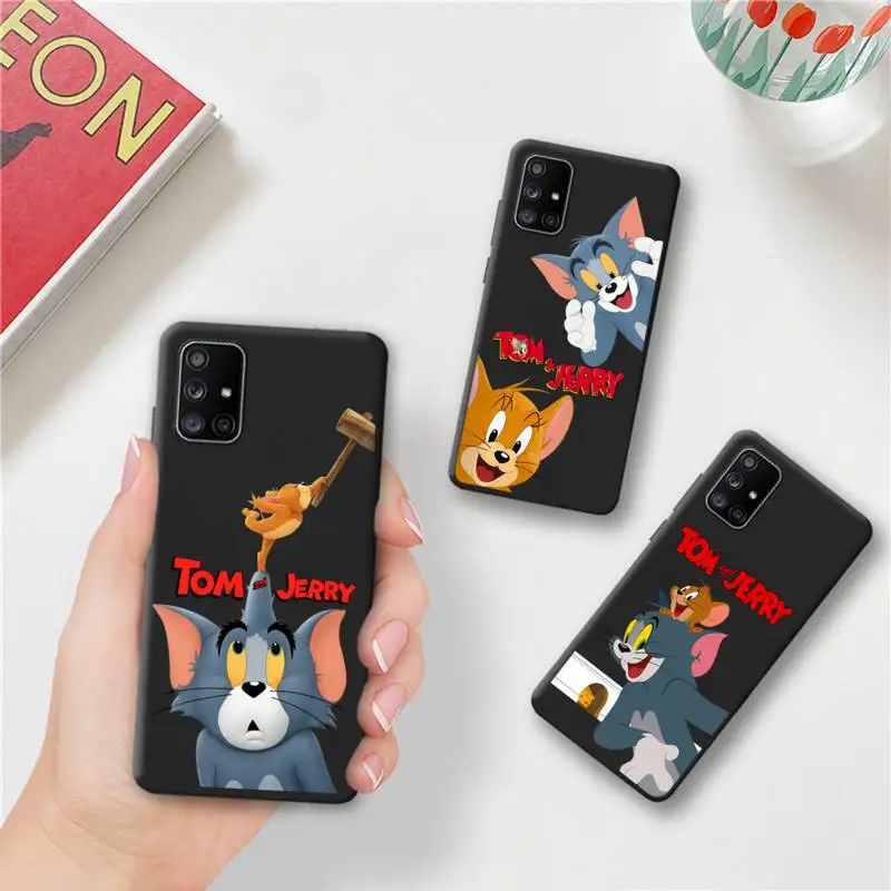 

Cartoon Tom and Jerry Cat Mouse Phone Case For Samsung Galaxy A52 A21S A02S A12 A31 A81 A10 A30 A32 A50 A80 A71 A51 5G