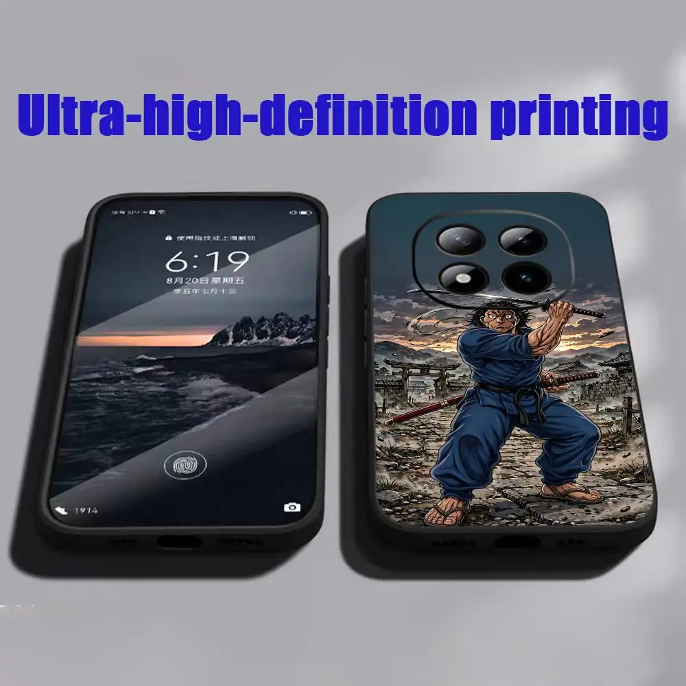 Фото Новый аниме-чехол Baki-Dou для Xiaomi Redmi Note 17 15 14 13 12 11 Pro Plus S 5G 14C A3, мягкий черный чехол для телефона. №3