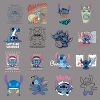 cartoon lilo stitch patches diy iron on heat transfer sticker for women kids t shirt iron on transfers for clothing appliques