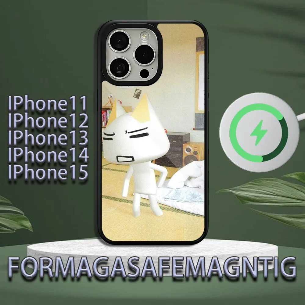 Милый телефонный чехол Lnoue toro для iPhone 11 12 13 14 15 Plus Pro Max магнитный беспроводной