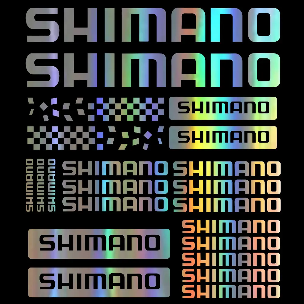 

New Ideas 22 Pieces Set for Shimano Bike Stickers Sunscreen Waterproof PVC Car Stickers 20cm*17.5cm