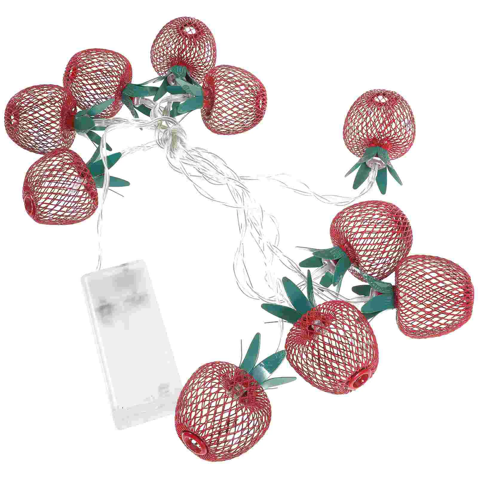 

Wedding Apple String Lights Flower Garlands LED Fairy Curtain Wrought Iron Hanging Fruit Shape