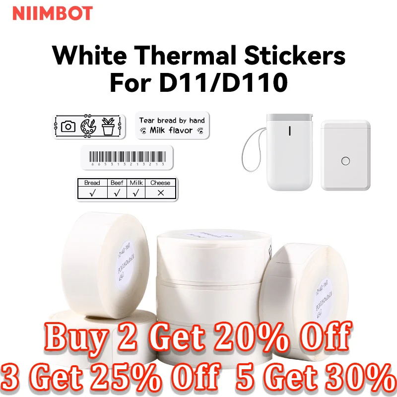 

【Buy 5 Get 30% Off】Niimbot D11 / D110/D101 Printer Price Tag Sticker Supermarket Commodity Price Label Marking Water-proof Label