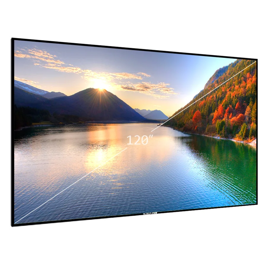 

SCREEN PRO 120" 4K fixed frame Projection Screen for Long Throw Projector Home Theater System