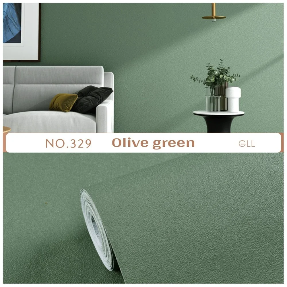 

Green Solid Color Bedroom Wallpaper PVC Waterproof Self Adhesive Vinyl Contact Paper Wardrobe Table Decorative Wall Stickers