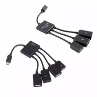 otg 34 port micro usb power charging hub cable spliter connector adapter for smartphone computer tablet pc data wire