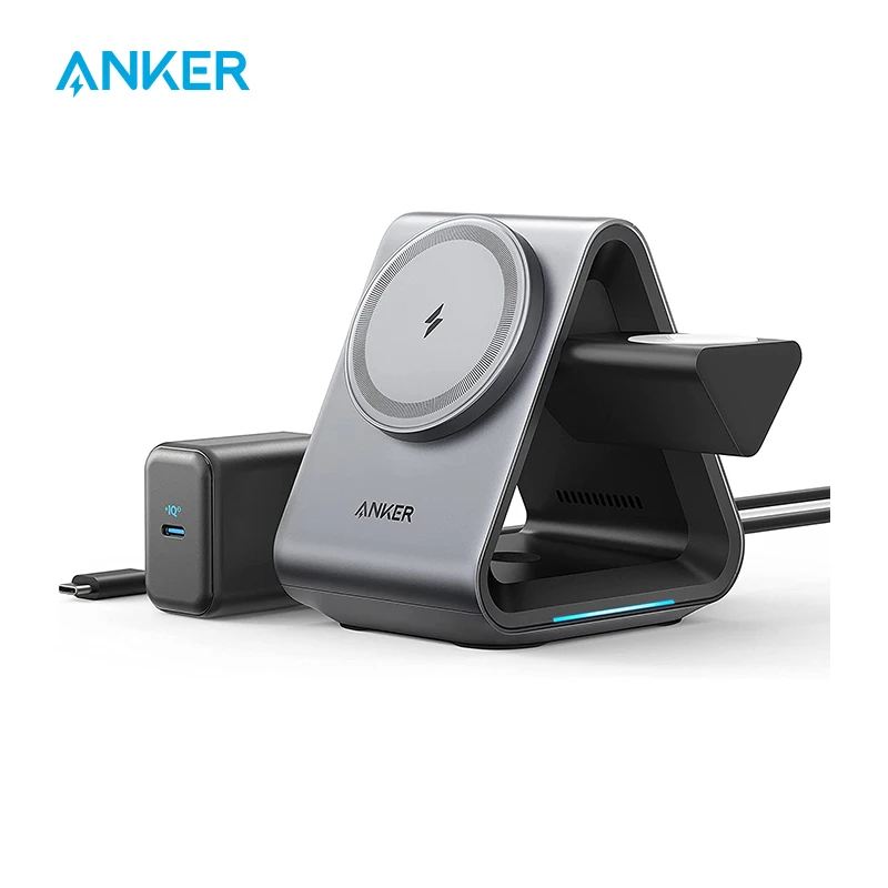 

Anker 737 MagGo Charger 3-in-1 Station Wireless Charger MagSafe Charger with MFi-Certified 15W Max Fast Charging Airpods Pro