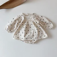 2022 summer new baby puff sleeve printed t shirt shorts 2pcs infant clothes set girls pp pants suit girls outfits