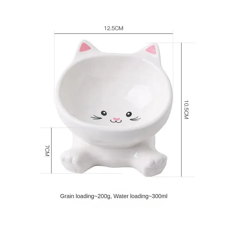 Миска для кошек и собак с косым ртом. Керамические принадлежности кормления