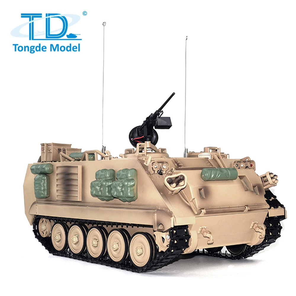 Фото Модель радиоуправляемого танка Tongde 1/16 M113A1 MRV/ACAV/APC, вращение турели 320-360 градусов, инфракрасная система, 2,4 ГГц, электрическая игрушка с дистанционным управлением №5