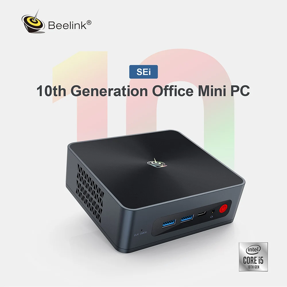 Beelink SEi 10 Wifi6 Intel i5 1035G4 Windows 11 Pro 10-го поколения мини ПК SEi10 DDR4 16 Гб SSD 500 ГБ 8 256 4K двойной