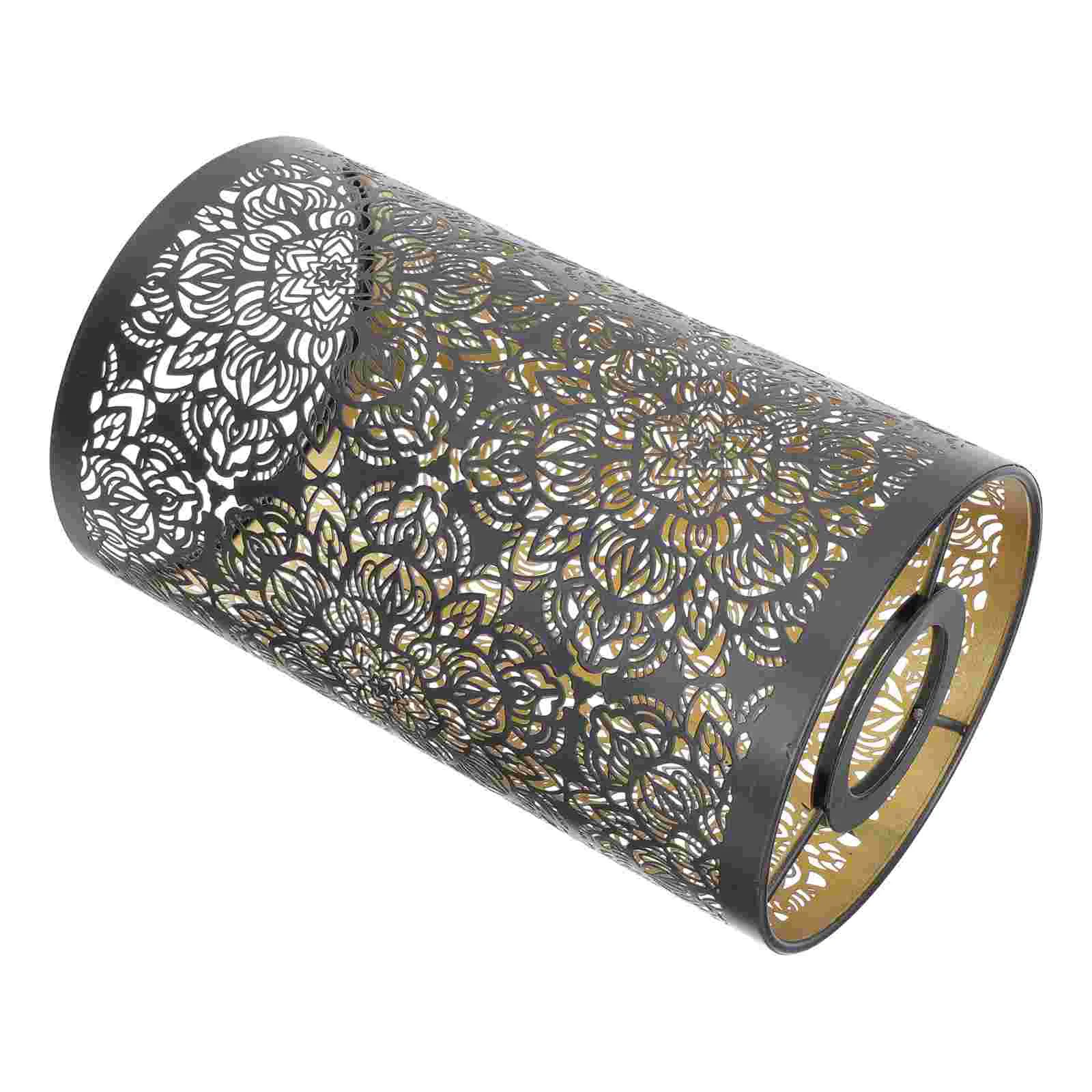 

Lamp Shade Cover Lampshade Shades Light Metal Iron Table Hollow Floor Drum Replacement Lamps Black Shadow Clip Pendant