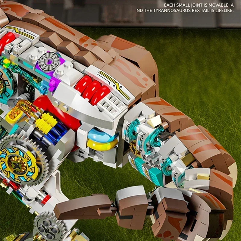 Механические строительные блоки тираннозавра рекса собранная модель