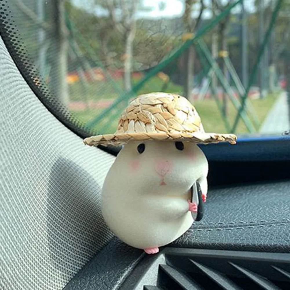

Cute Anime Stealing Hamster Car Interior Decoration Auto Dashboard Accessory Car Window Central Control Ornaments