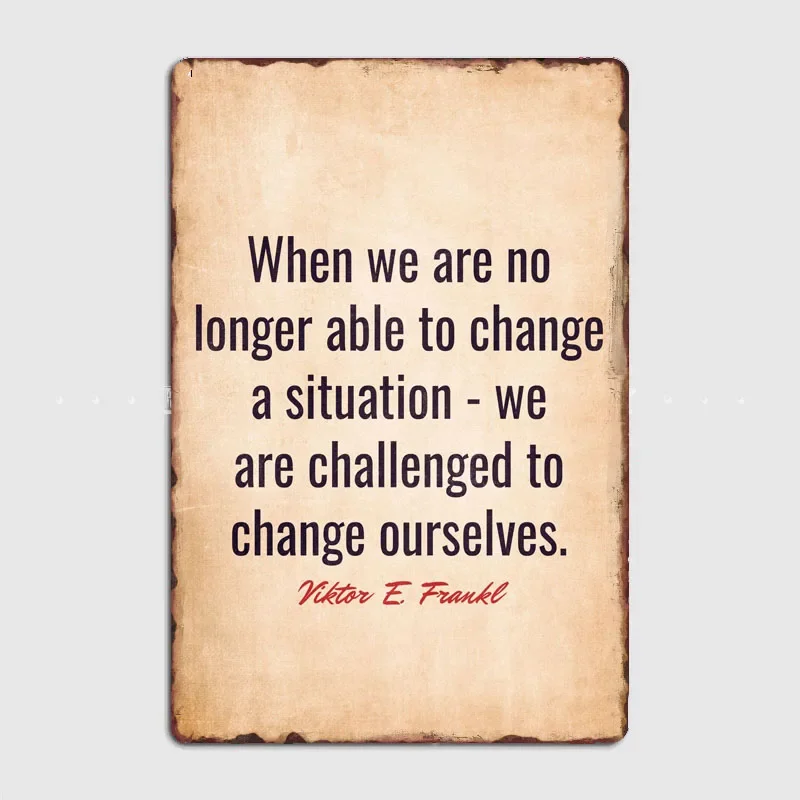 Декоративная панель для дома гаража и бара Viktor E Frankl с цитатами