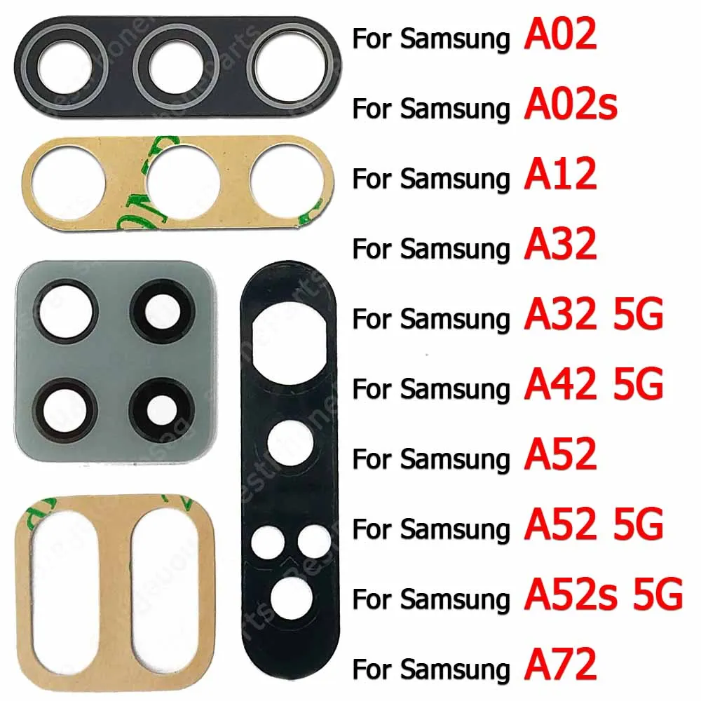

Rear Back Lens Cover For Samsung Galaxy A52 A52s A72 5G A02 A02s A12 A32 A42 Camera Lens Glass Replacement Repair Spare Parts