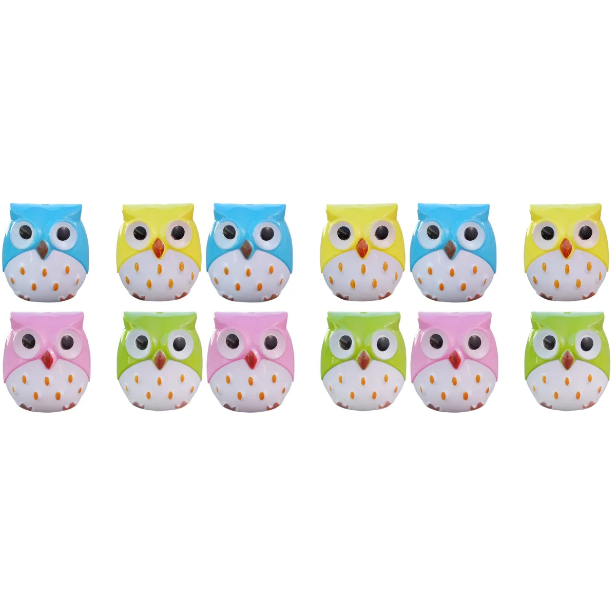 

12 Sharpeners Cartoon Novelty Two Holes Sharpeners Classroom Gift for Kids