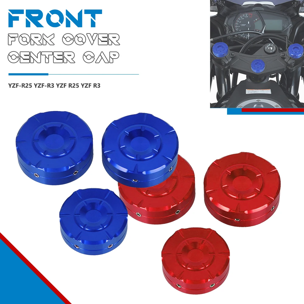 

Motorcycle Accessories YZF R3 R25 Front Fork Cover & Center Cap For YAMAHA YZF-R3 YZFR3 2015-2018 YZF-R25 YZFR25 2014-2018