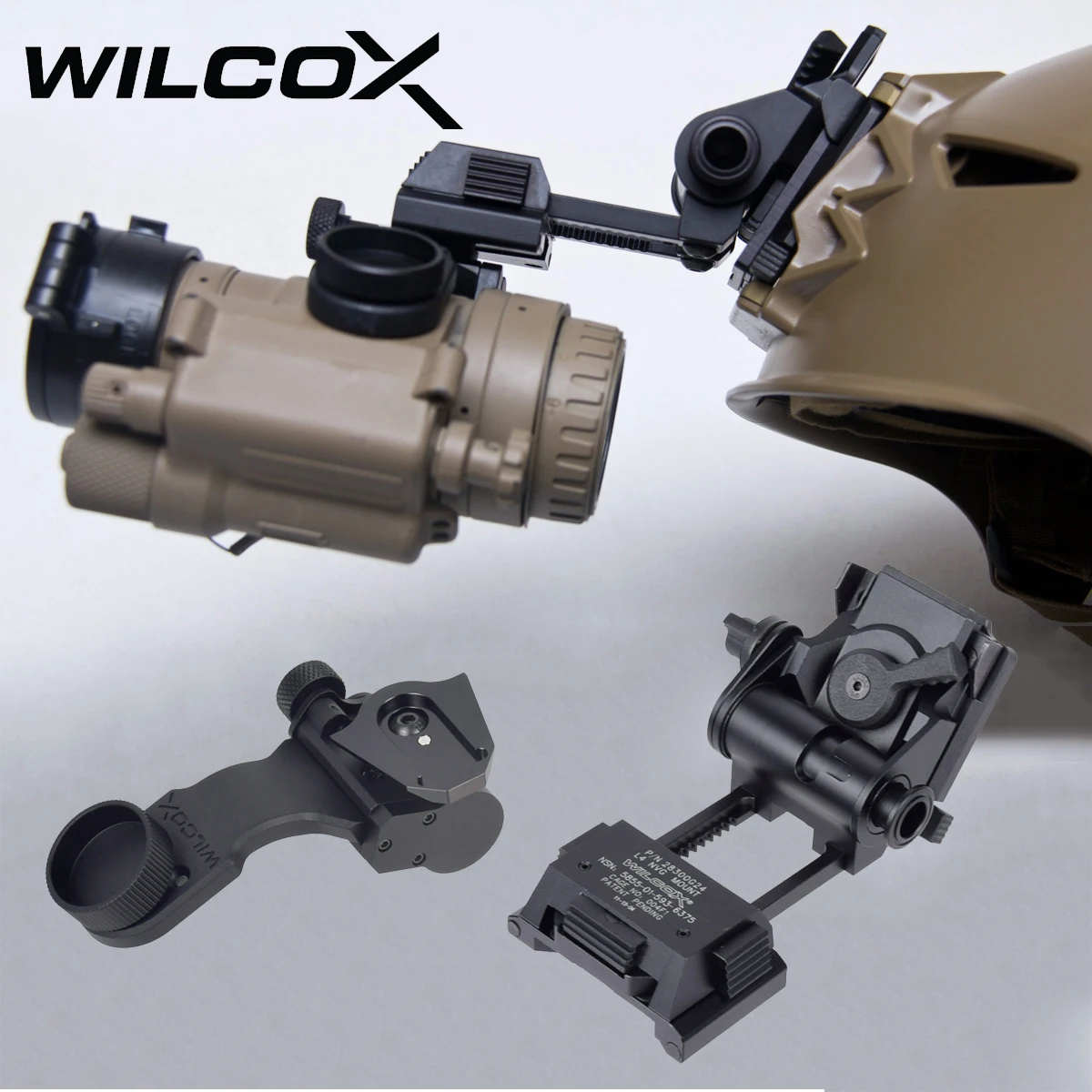 Фото Wilcox Metal L4 G24 L4G24 Держатель кронштейна NVG для PVS15 PVS18 GPNVG18 Goggle Night Vision Stent Skip Fast OPS Детали шлема №1