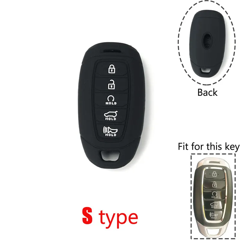 

Силиконовый чехол для ключей для Hyundai Verna Solaris Elantra Azera Kona Encino Grandeur Azera Palisade I30 Ix35 Accent Santa Fe Lafesta