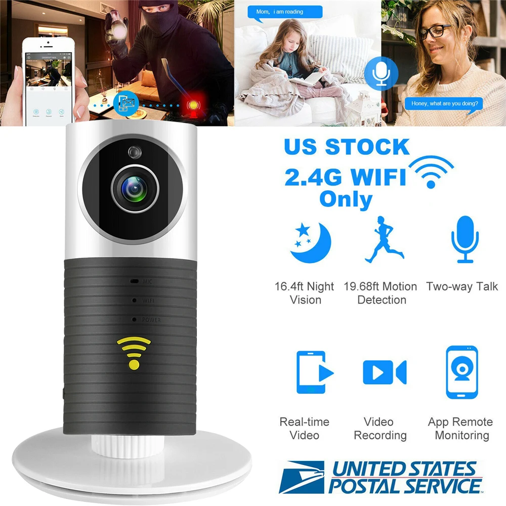 

Home Interior 720P HD mini Wireless Wifi Baby Monitor ip Camera Infant Clever dog Video Home Security Two-way Audio Night Vision