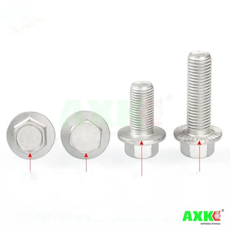 

M10x1.25x20/25/30/35/80 GB5787 Hexagon Head with Serrated Flange Cap Screw Hex Washer Head Bolt Fine screws