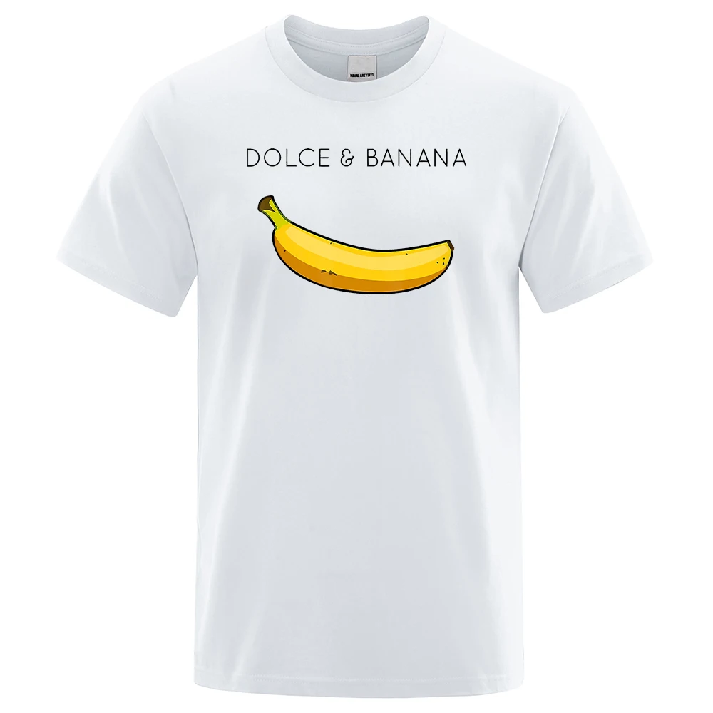 

2022 Newest Dolce & Banana Print Mens T-shirts Crewneck Breathable Tops Oversized Comfortable TShirt Men's Short Sleeve
