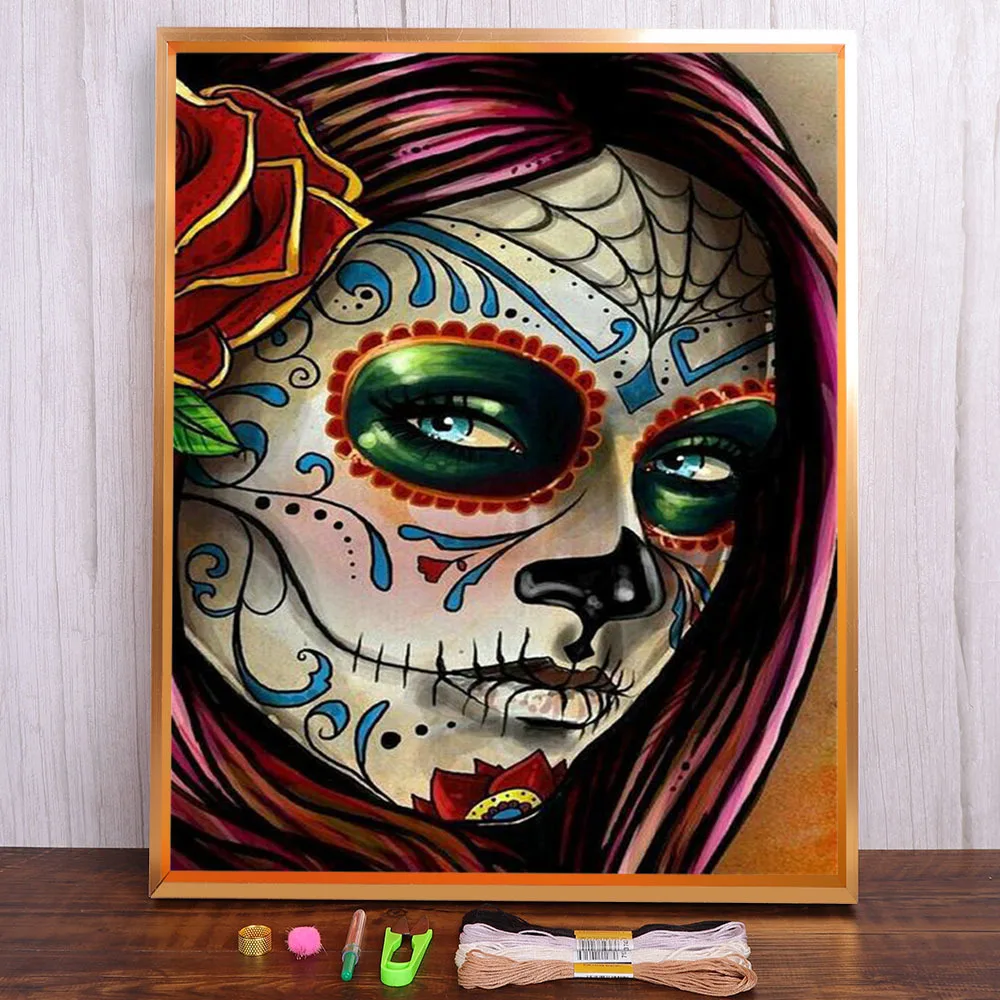 

Anime Horror Skull Art Printed 11CT Cross Stitch Set Embroidery DMC Threads Craft Hobby Handicraft Handiwork Gift Jewelry