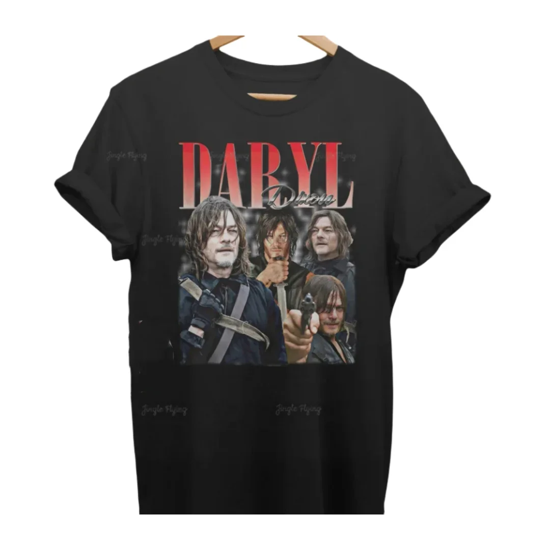 Лимитированная винтажная футболка Дэрил Диксон с графикой унисекс в стиле ретро