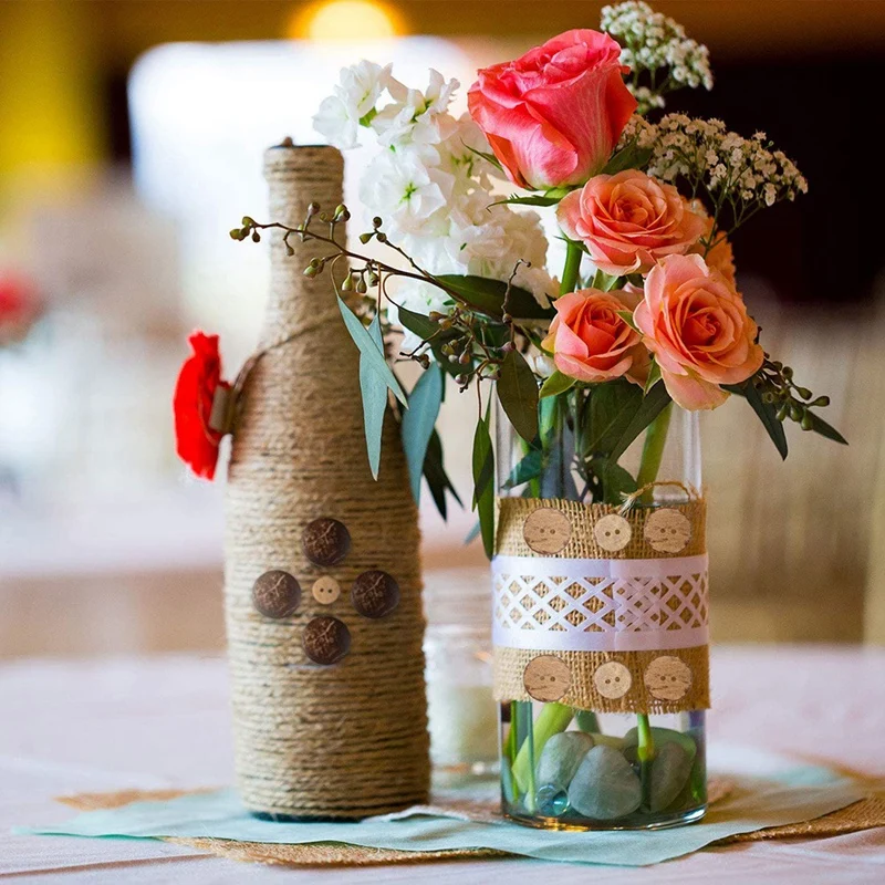 100 шт. круглые пуговицы из натуральной кокосовой ракушки