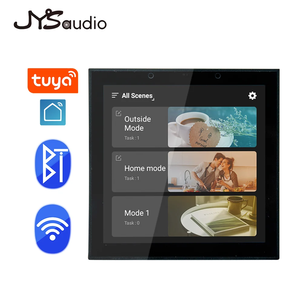 

TUYA Audio amplifier 4inch Wall 2*20W Amp WiFi Bluetooth Touch Screen Android 8.1 System Smart Home Theater Support USB/TF RS485