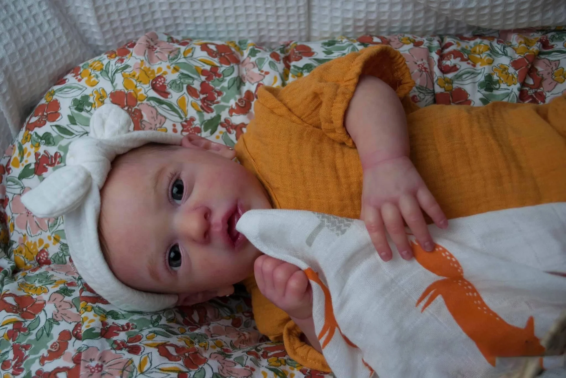 NPK 49 см новорожденная кукла-младенец Реборн фотосессия объемный тон кожи с