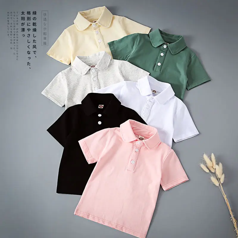 

POLO Shirt 2022 Summer Thin Shirt Baby Summer Short-sleeved T-shirt Boys And Girls Lapel Half-sleeve Top Shirt
