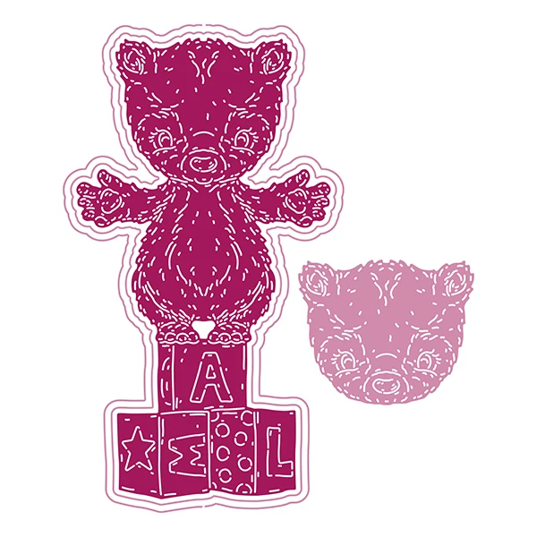 

Маленький медведь, животное, новый год 2022, режущий фотографический шаблон для украшения дневника, шаблон для тиснения, сделай сам, поздравит...