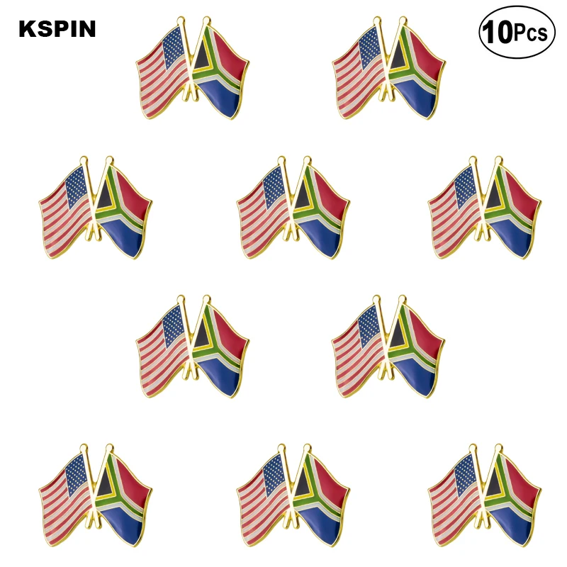 

U.S.A South Africa Lapel Pin Flag badge Brooch Pins Badges 10Pcs a Lot