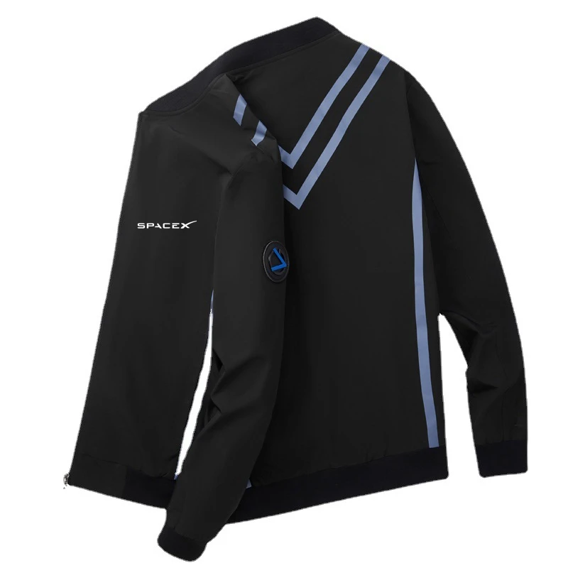 

SpaceX New Hip Hop Varsity Jacket Men High Street Block Windbreaker Coats Women Spring Autumn Thin Fashion College Jackets
