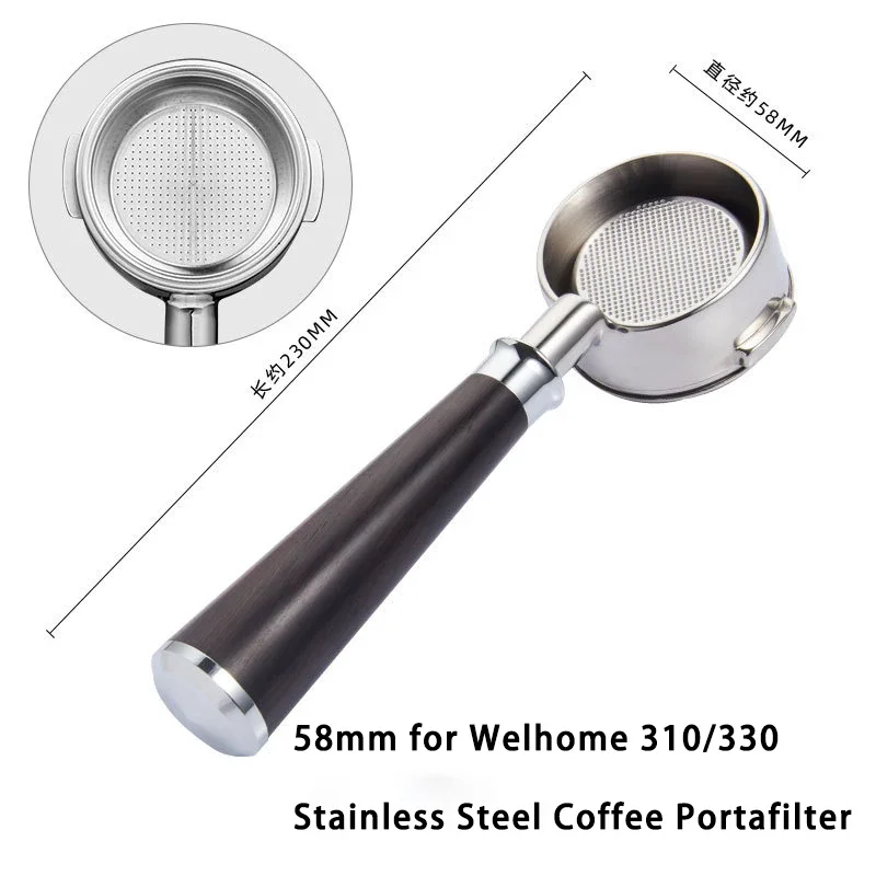 

Ручной фильтр для эспрессо Welhome 310/330 из нержавеющей стали 58 мм